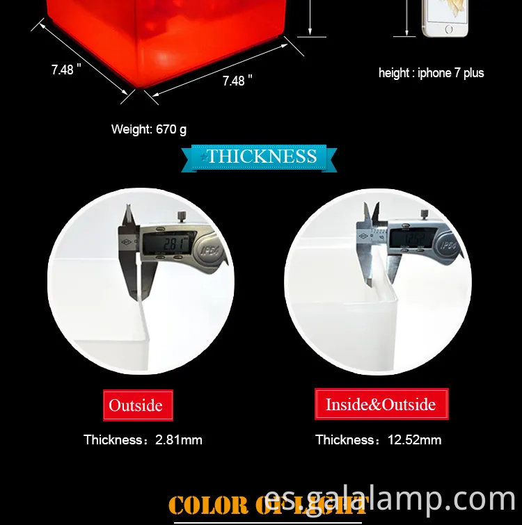 Elegante cubo de hielo liderado de 3.5L para cerveza y vino